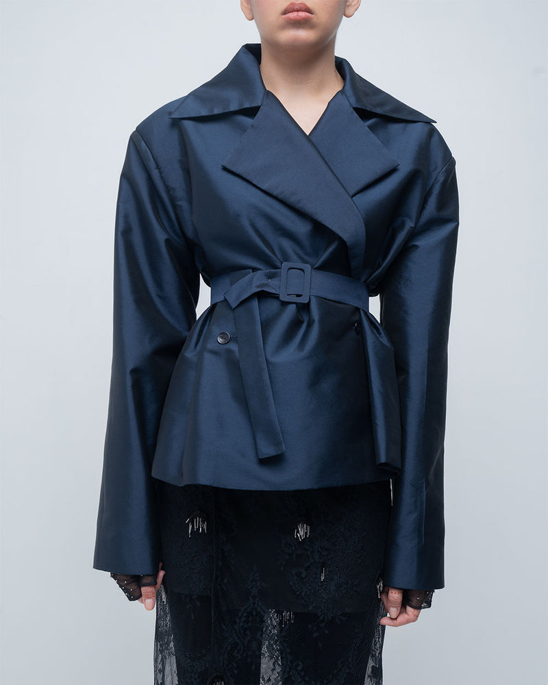 Zelie Jacket viscose jacket/overlay by Leh Studios in blue for women Worldwide