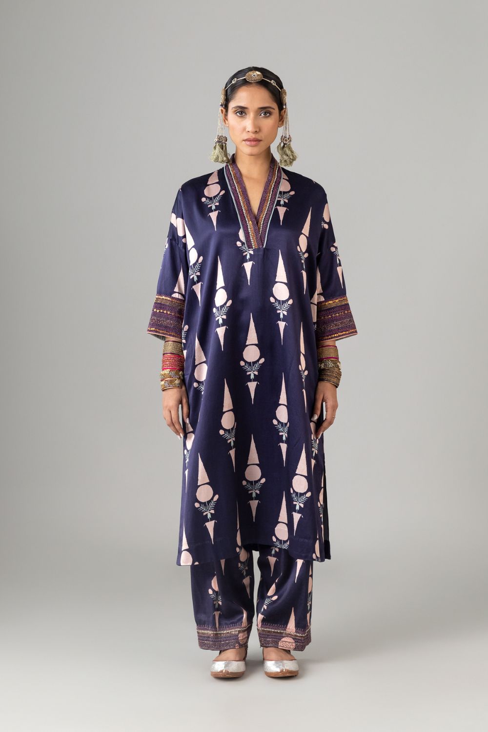 Nilak Indigo/Peach Kaftan