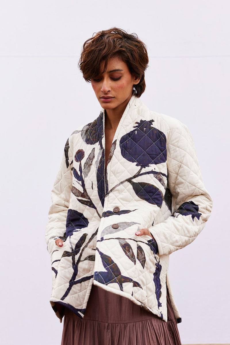 Raven jacket cotton by Khara Kapas in black for women Worldwide