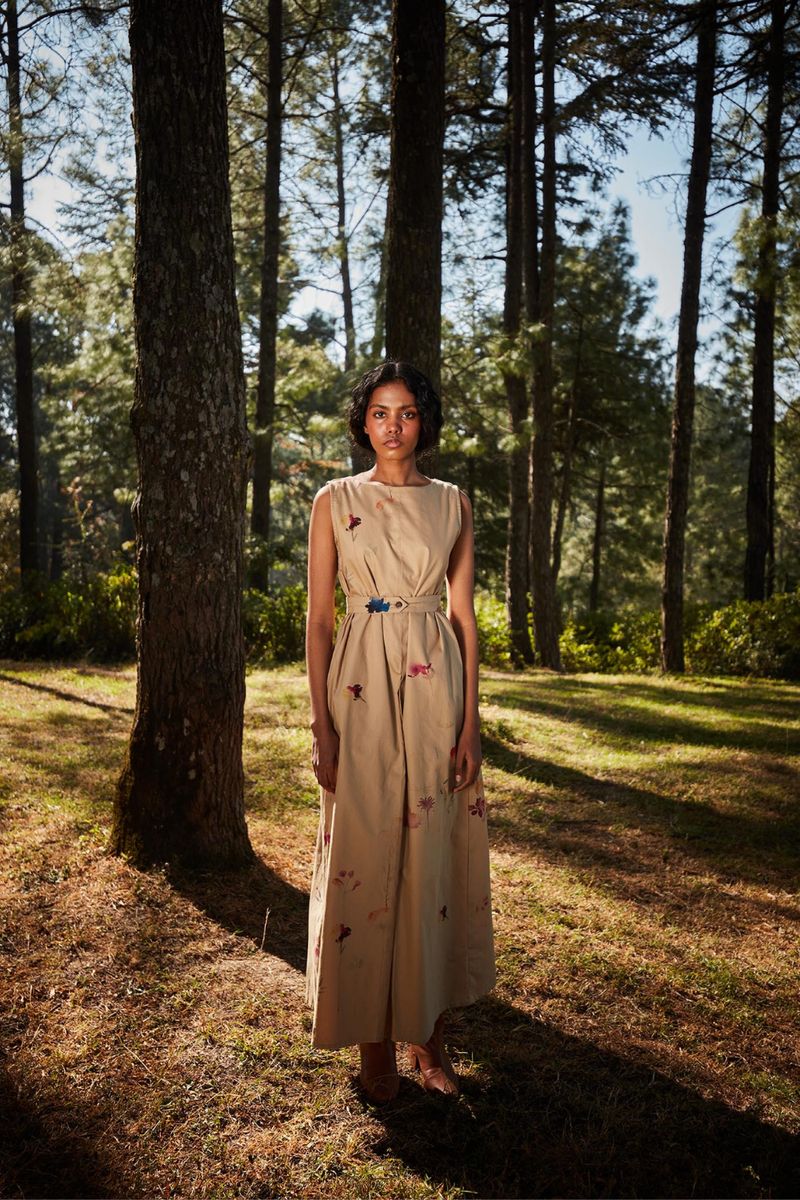 Sandstone Jumpsuit oxford by Khara Kapas for women Worldwide