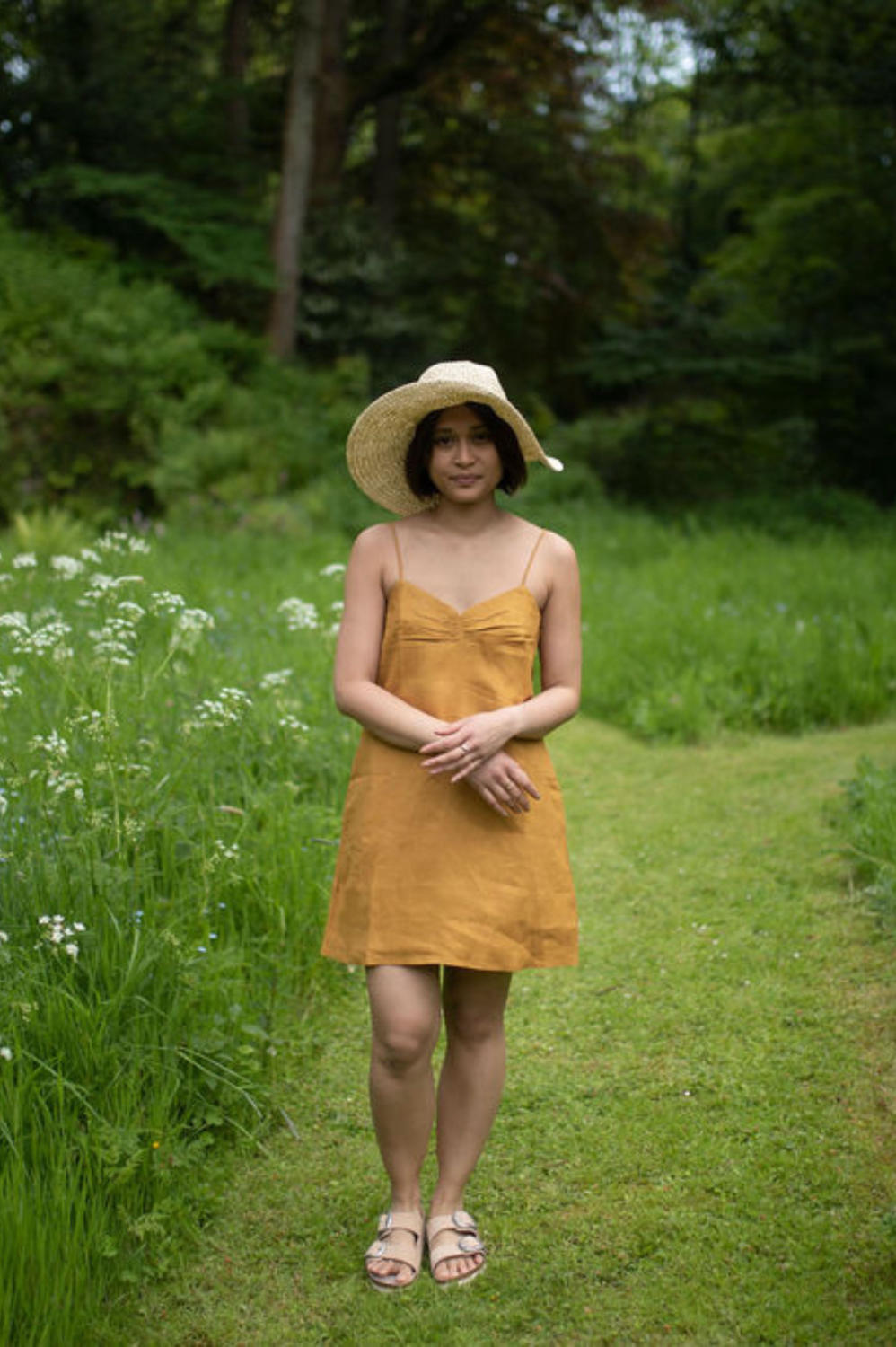 California Slip Dress -Mustard Yellow