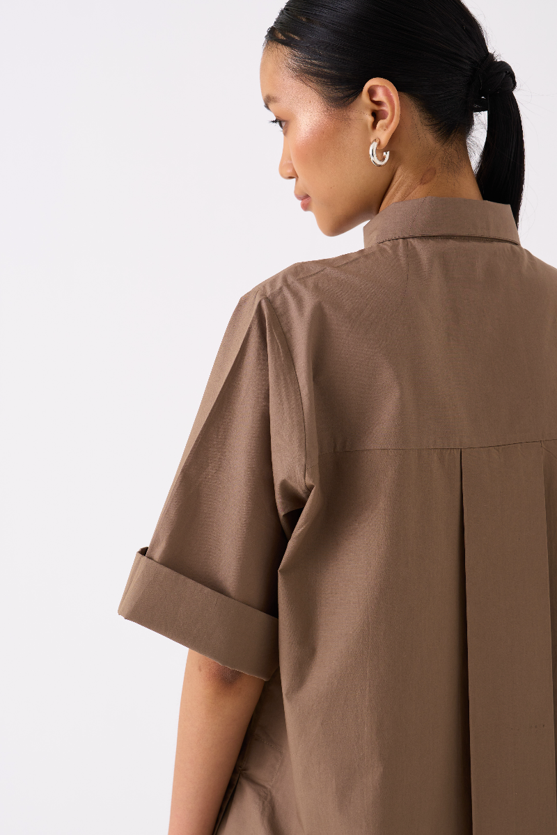 CIRCLE SHIRT-CEDAR poplin by THREE for women Worldwide