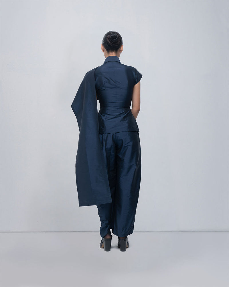 Fiona Top viscose top/shirt by Leh Studios in blue for women Worldwide