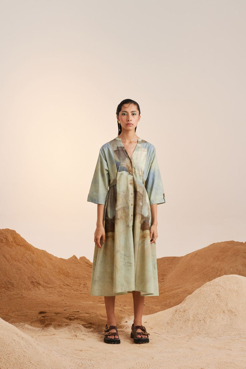 Button Down Dress-Alpine cotton Dress by CORD for women Worldwide
