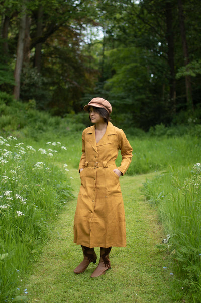 Summer Trench Coat-Mustard Yellow