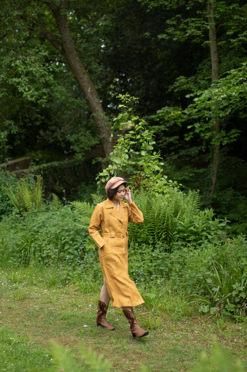 Summer Trench Coat-Mustard