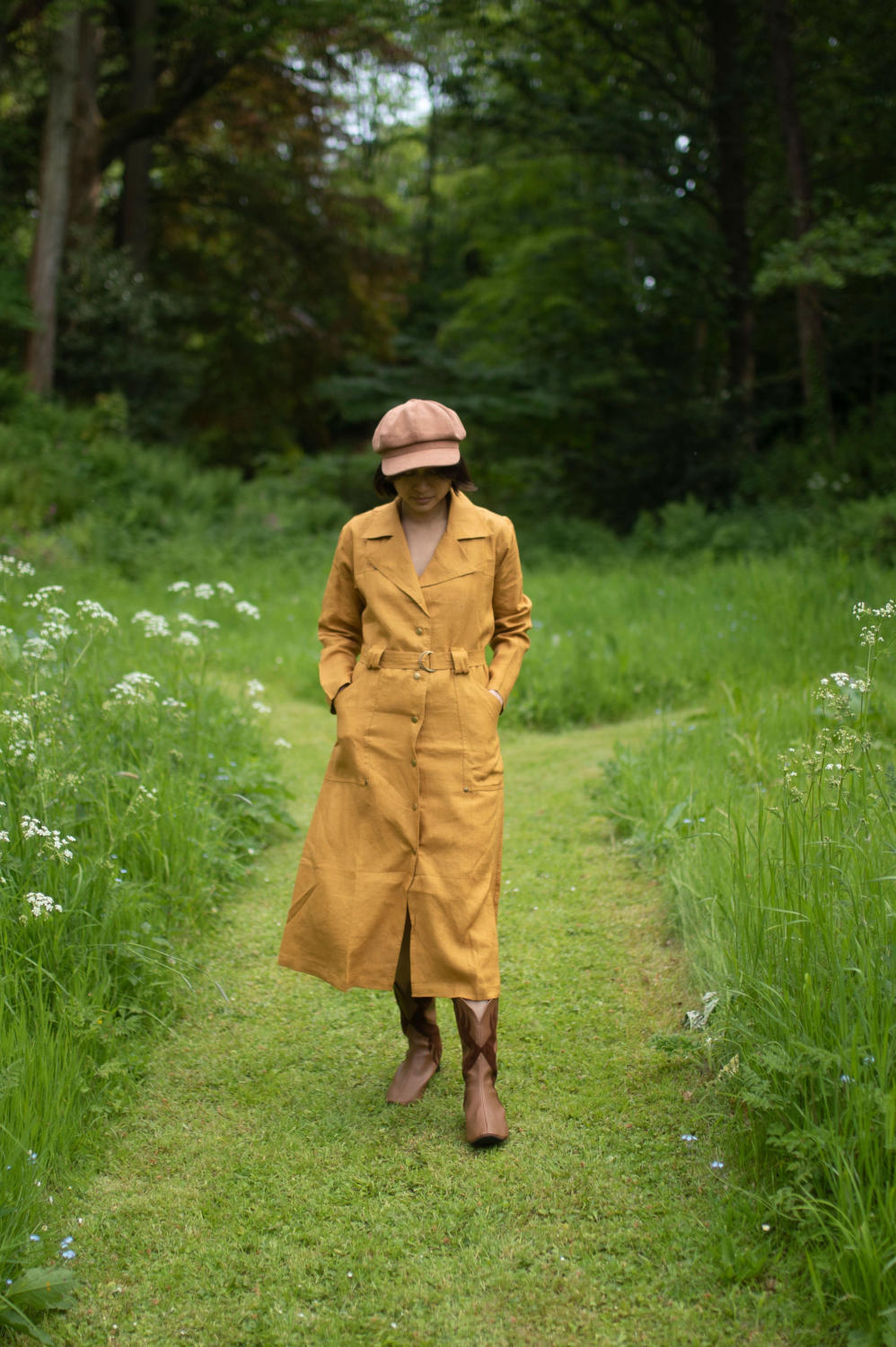 Summer Trench Coat-Mustard