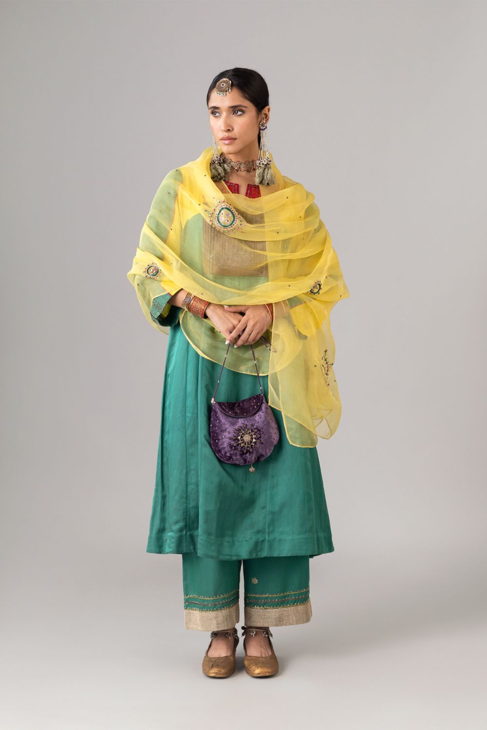 Thirma Yellow Dupatta