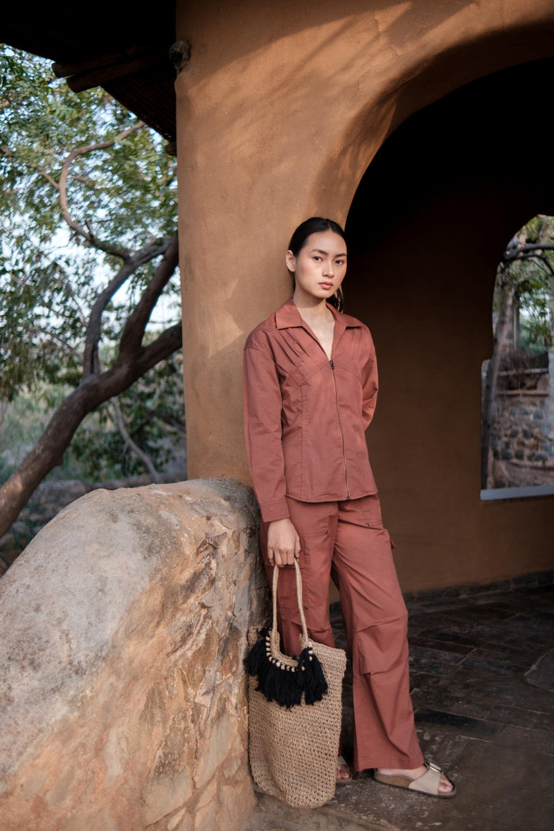 Arizona Shirt-Copper cotton by The Terra Tribe for women Worldwide