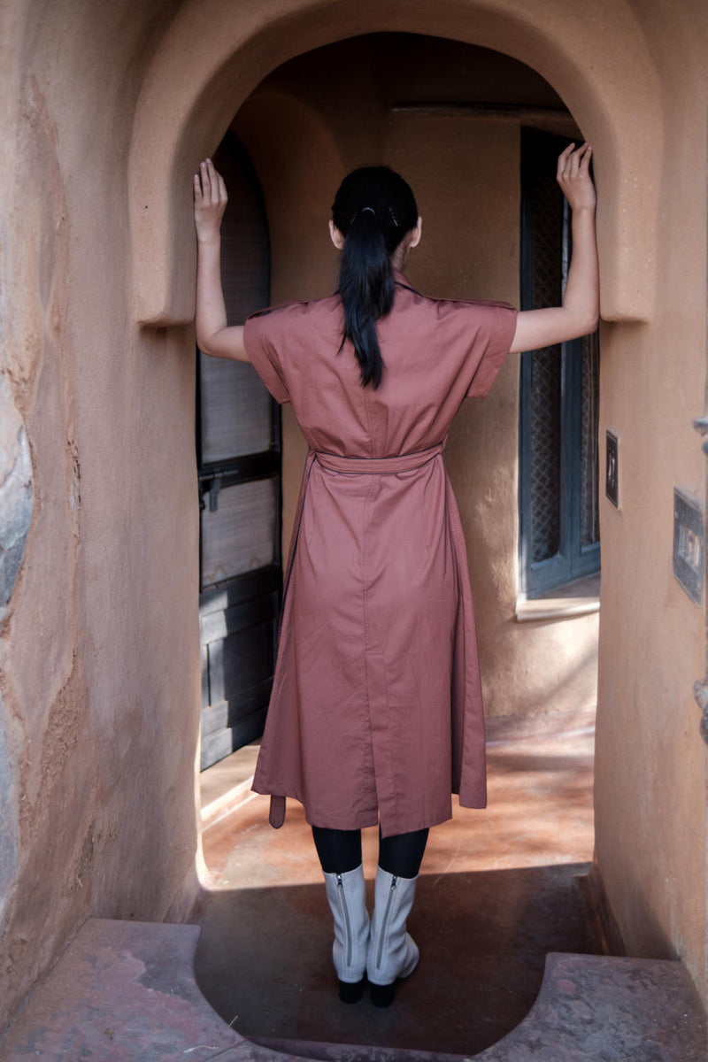 Harajuku Trench-Copper cotton by The Terra Tribe for women Worldwide
