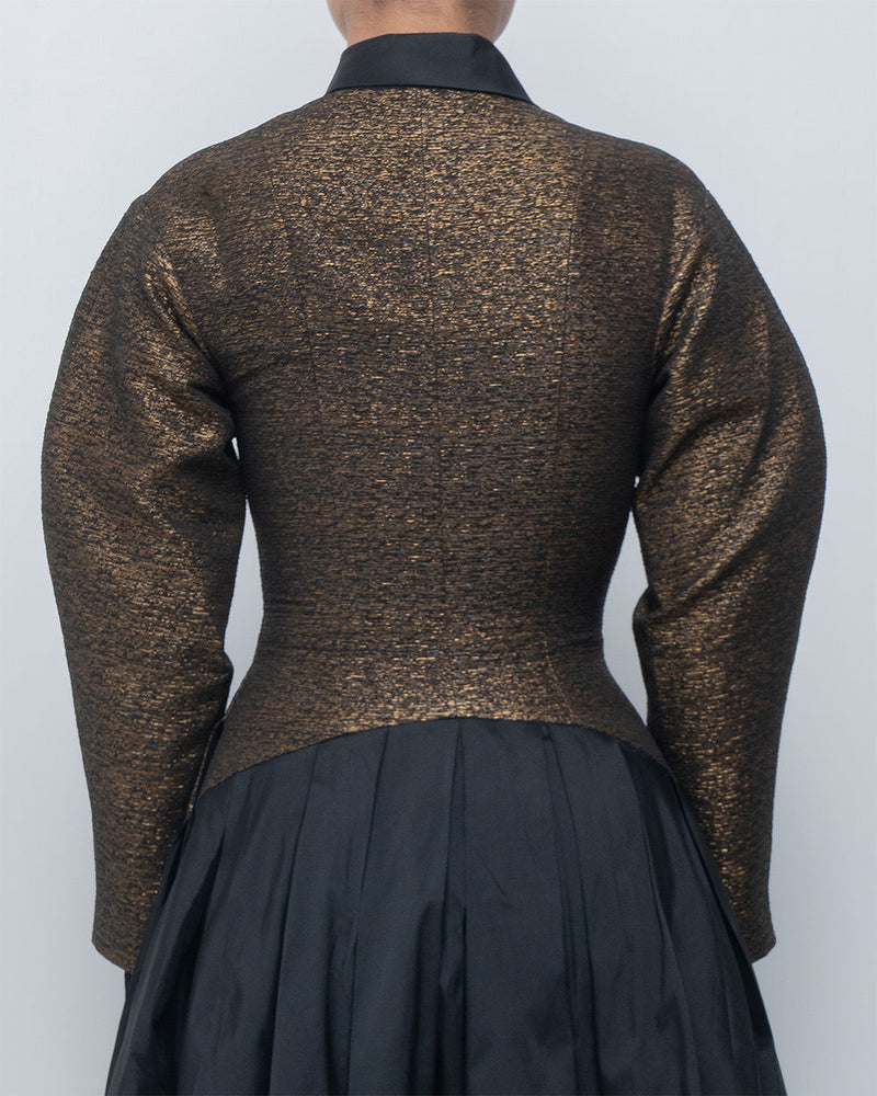 Anyma Dress viscose by Leh Studios in gold, black for women Worldwide
