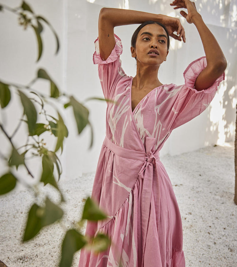 Tale untold dress Dress by Khara Kapas in pink for women Worldwide