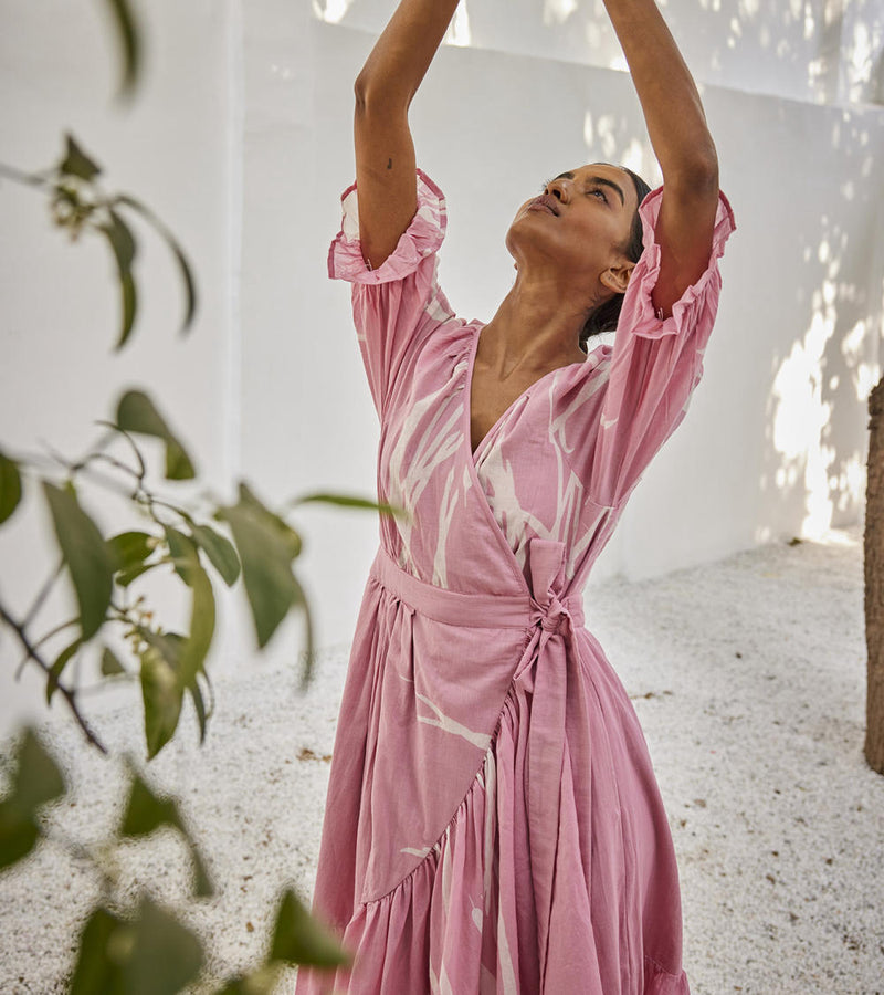 Tale untold dress Dress by Khara Kapas in pink for women Worldwide