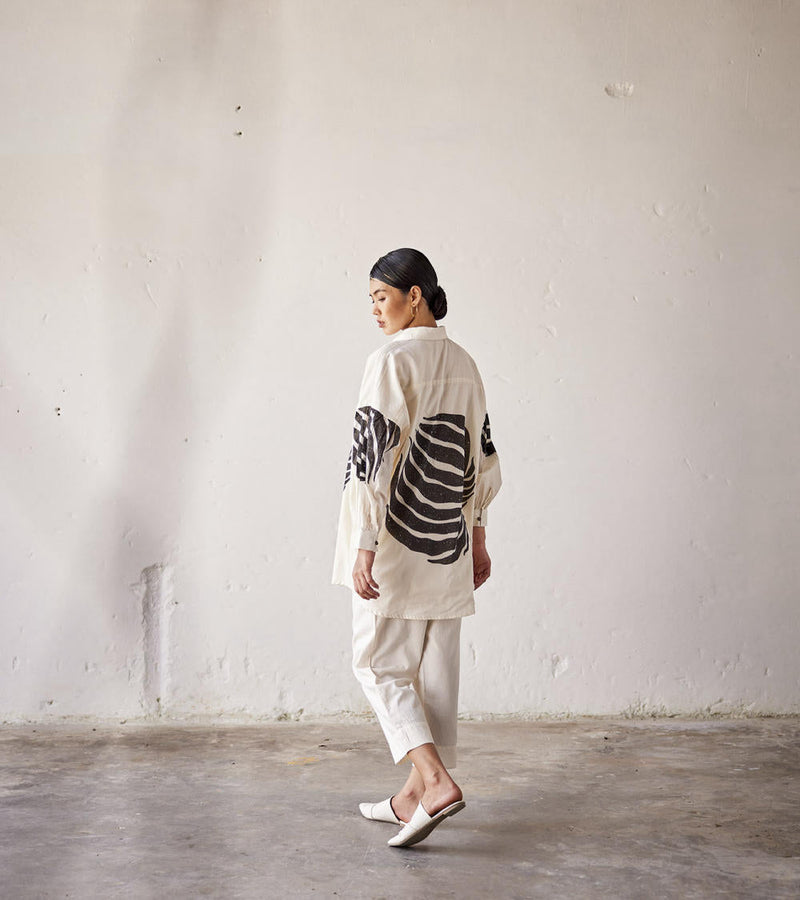 Summer Fling Co-ord set cotton Co-ord Sets by Khara Kapas in white for women Worldwide
