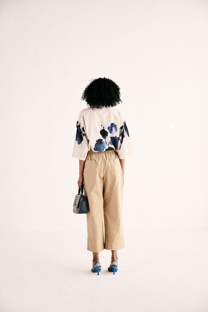 SAND TROUSERS oxford by Khara Kapas in beige for women Worldwide