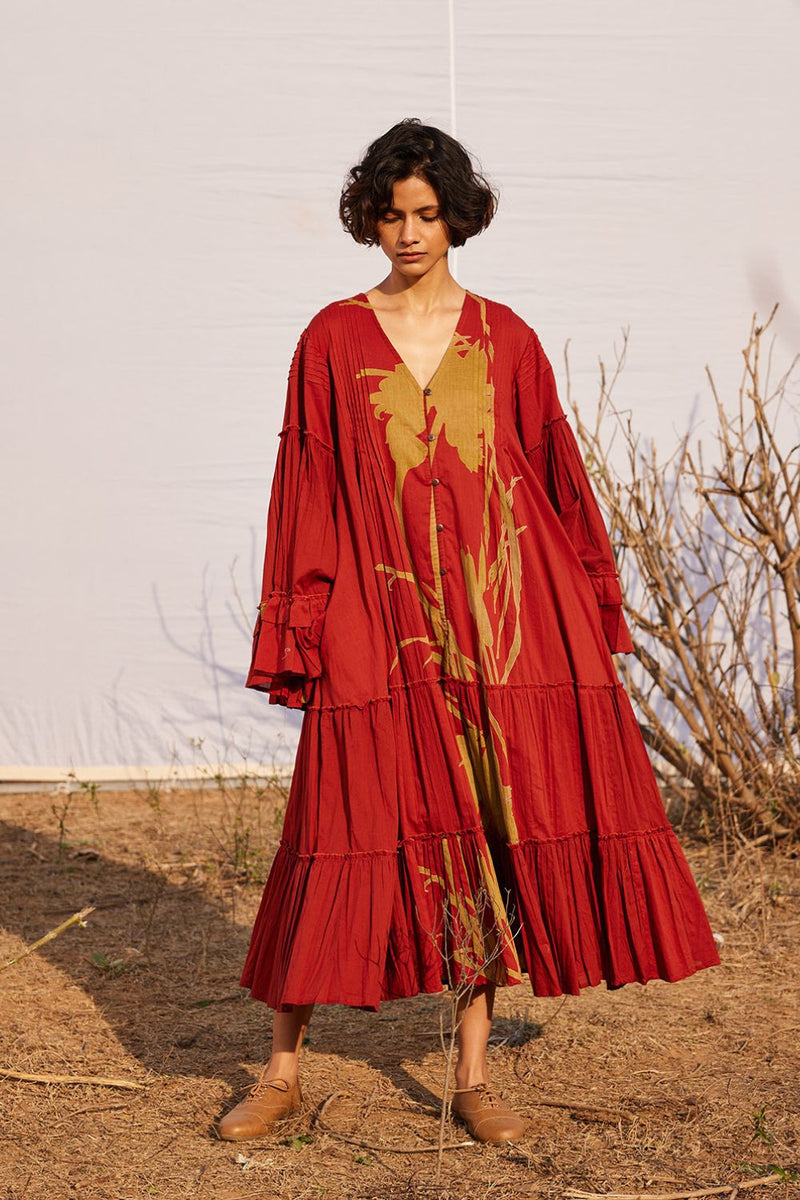 Mahogany cotton by Khara Kapas in red for women Worldwide