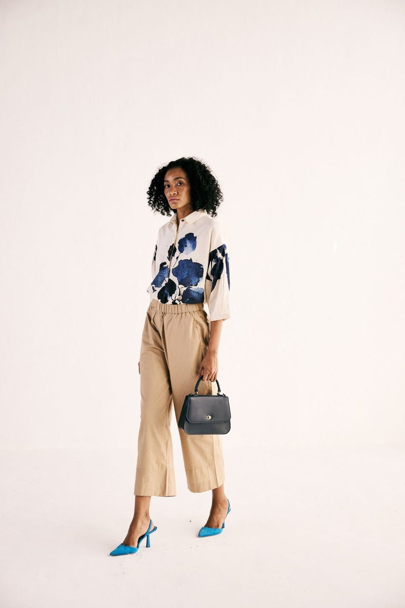 SAND TROUSERS oxford by Khara Kapas in beige for women Worldwide