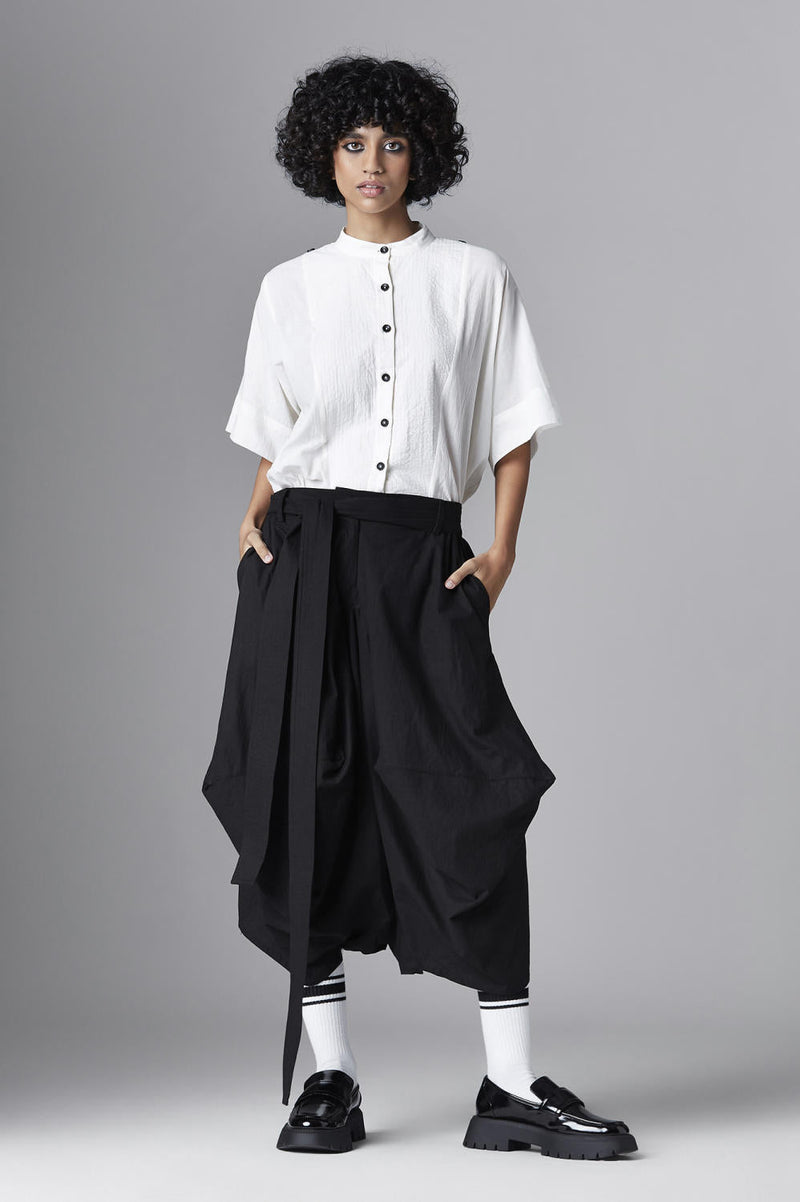 AXEL TROUSERS cotton Pants/Trousers by Chola in black color for women Worldwide