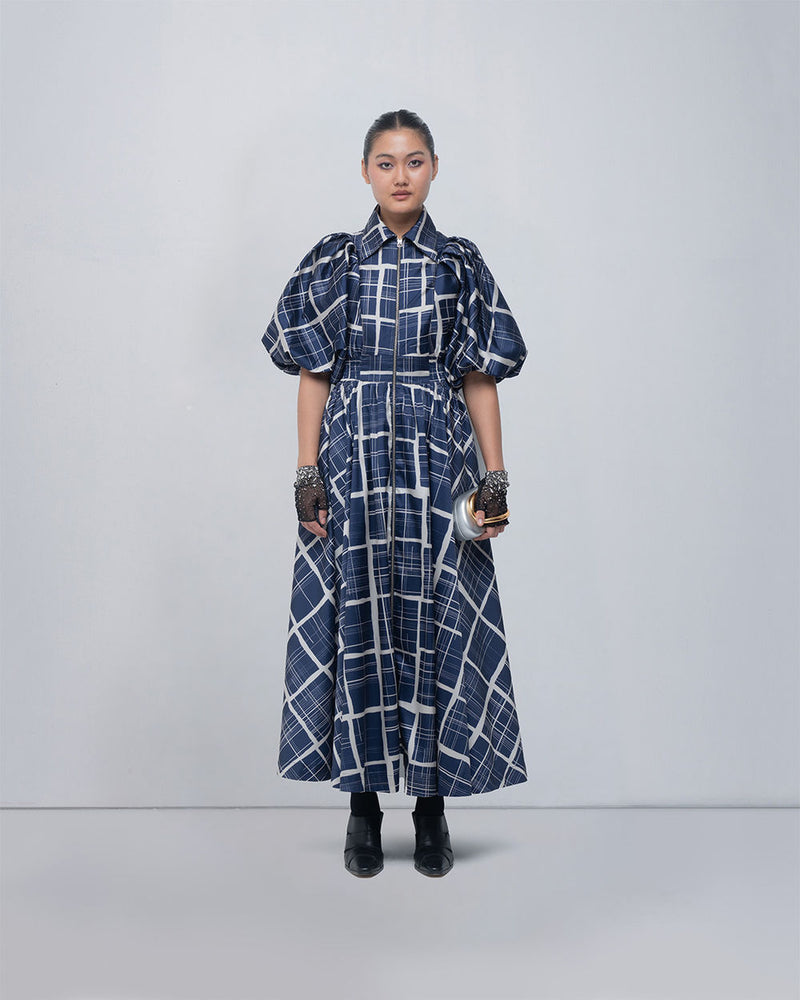 Poppy Dress viscose by Leh Studios in blue, beige for women Worldwide