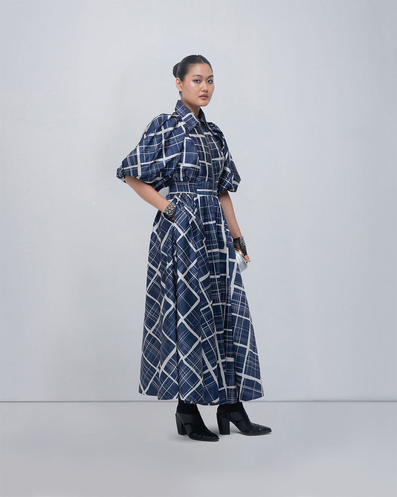 Poppy Dress viscose by Leh Studios in blue, beige for women Worldwide