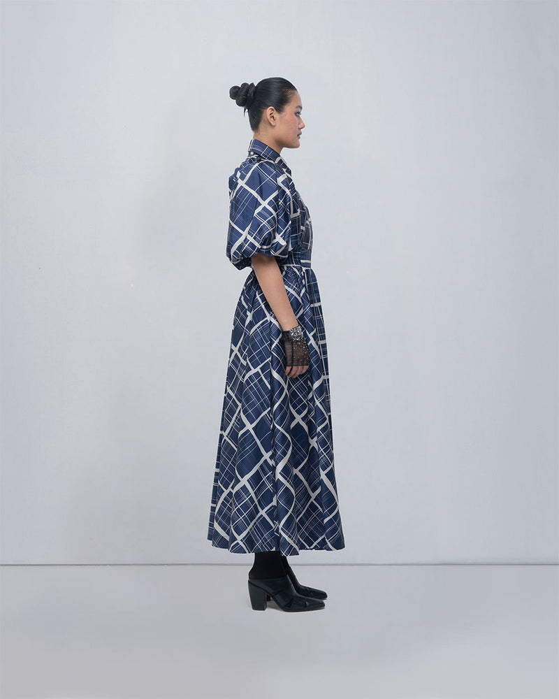 Poppy Dress viscose by Leh Studios in blue, beige for women Worldwide