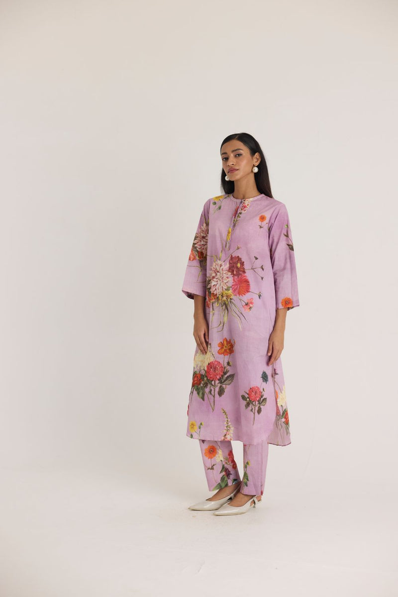GIGGLE BERRY LONG KURTA SET cotton by Yam for women Worldwide