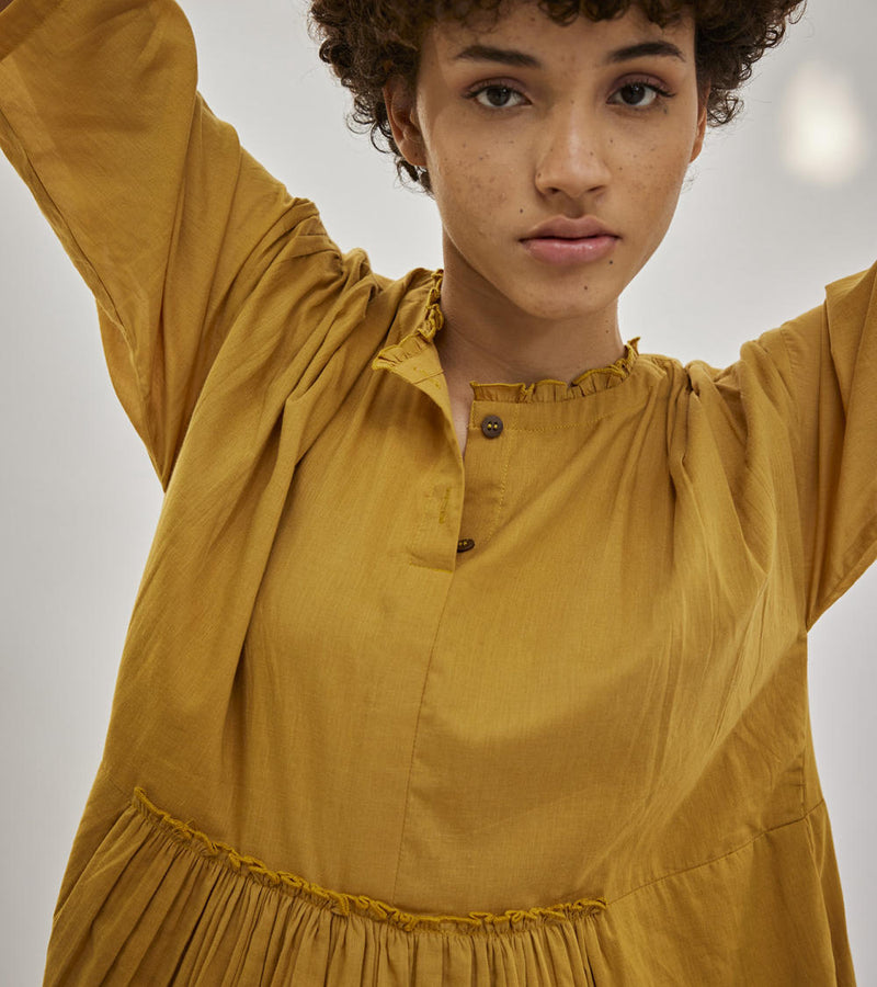 Love burns dress Dress by Khara Kapas in yellow for women Worldwide