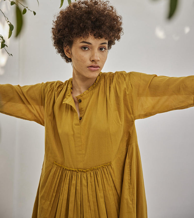 Love burns dress Dress by Khara Kapas in yellow for women Worldwide