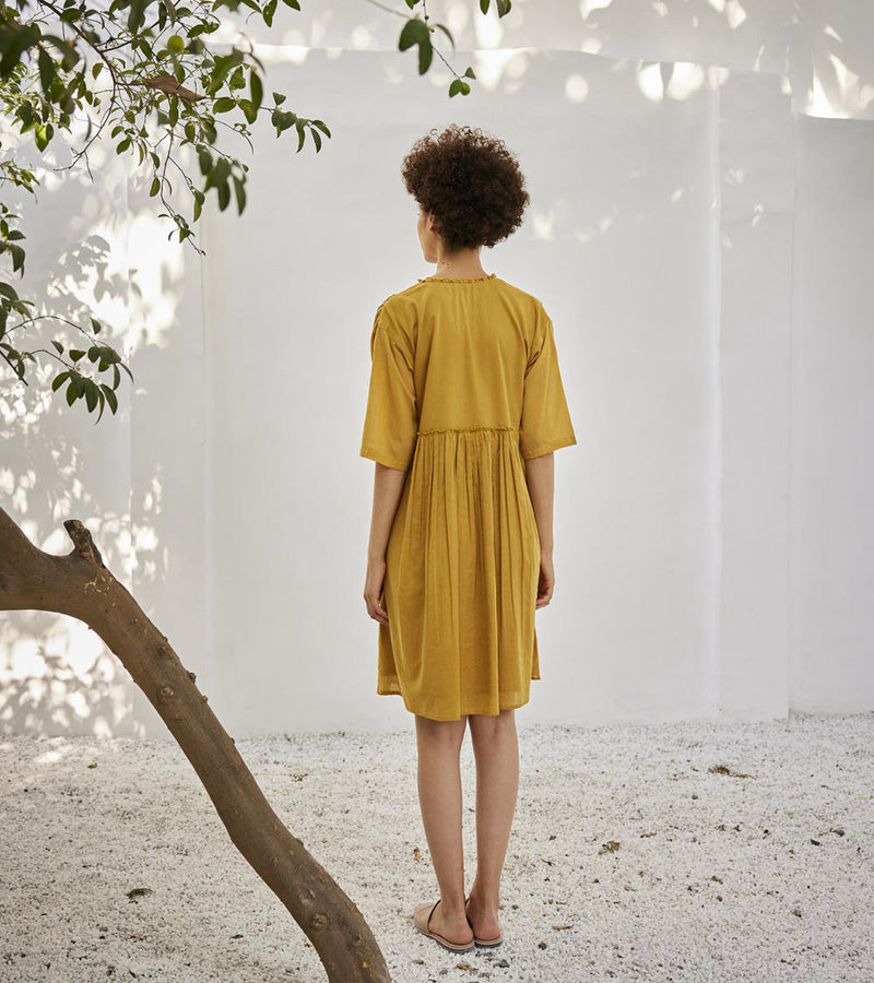 Love burns dress Dress by Khara Kapas in yellow for women Worldwide