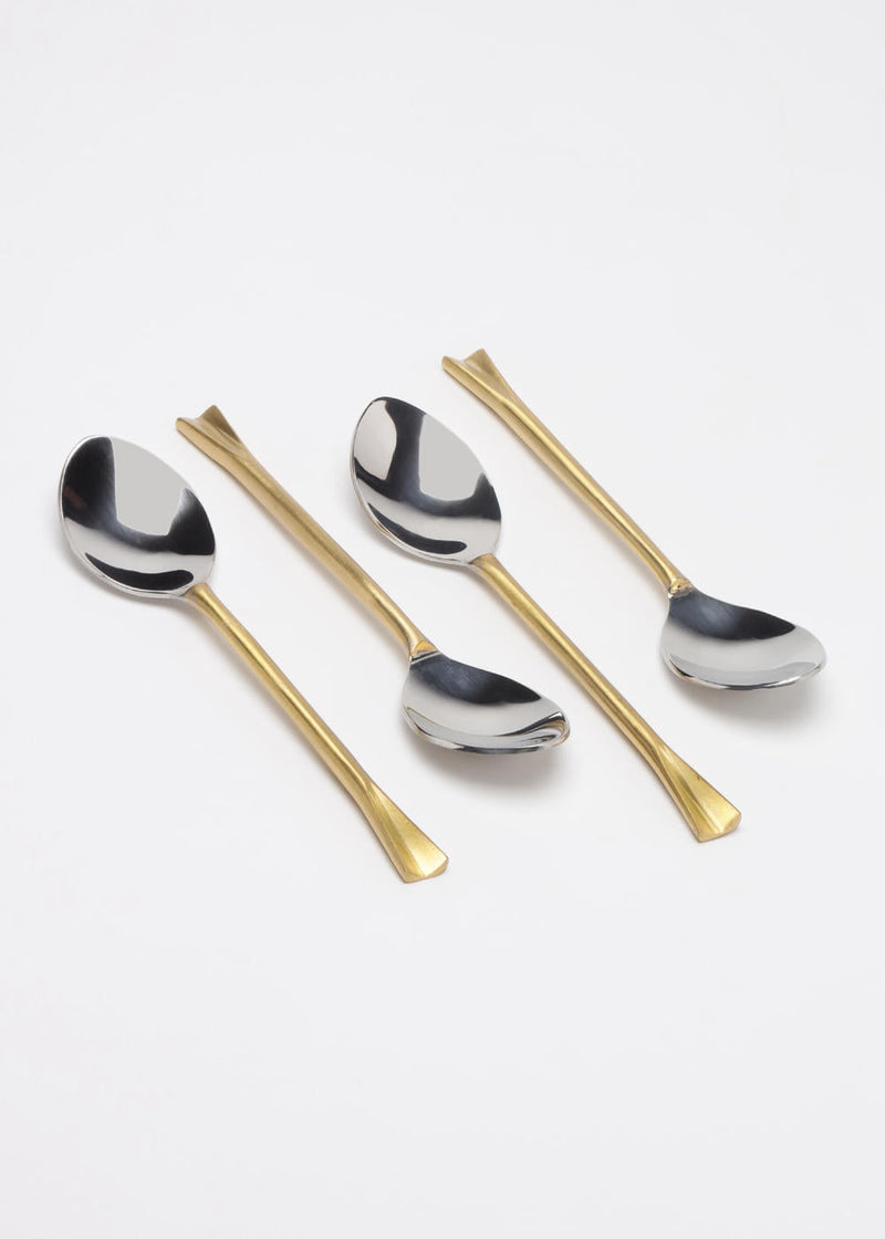 Sona Chaandi Dessert Spoons
(Set of 4) linen by Gado Living for Worldwide