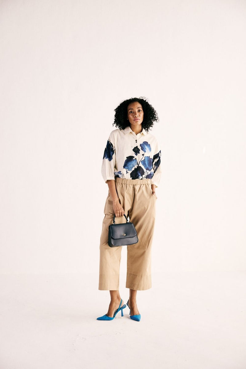 BLUE ORCHID DREAM SHIRT cotton by Khara Kapas for women Worldwide