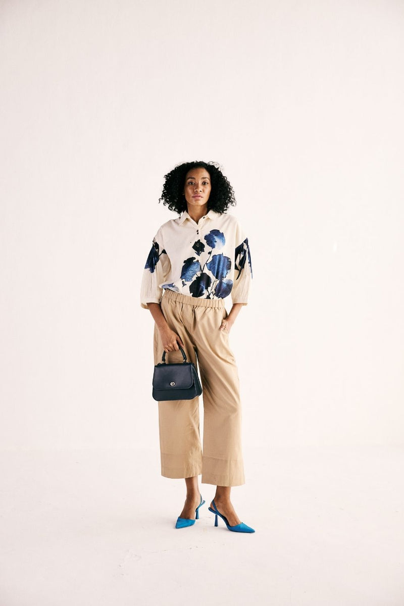 SAND TROUSERS oxford by Khara Kapas in beige for women Worldwide