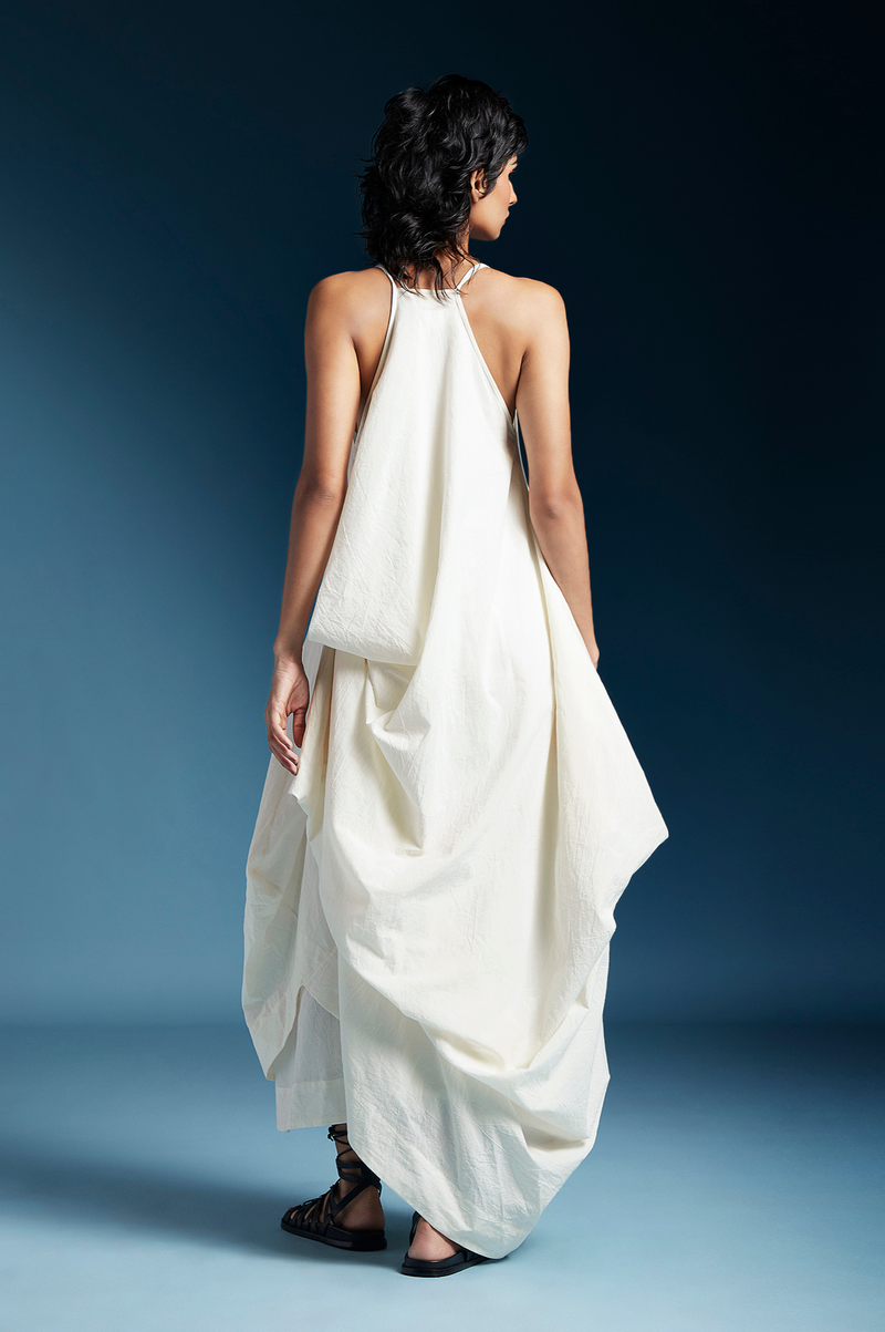 Amanda Dress-White cotton by Chola in white color for women Worldwide