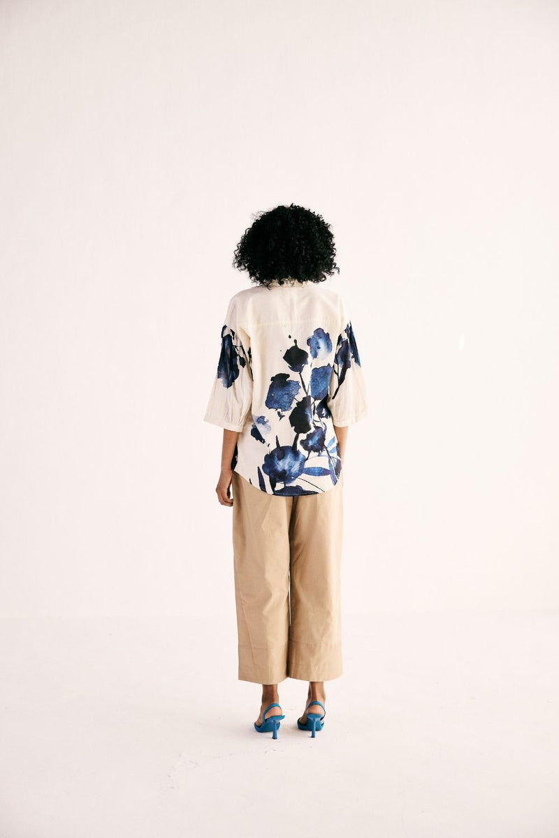 BLUE ORCHID DREAM SHIRT cotton by Khara Kapas for women Worldwide
