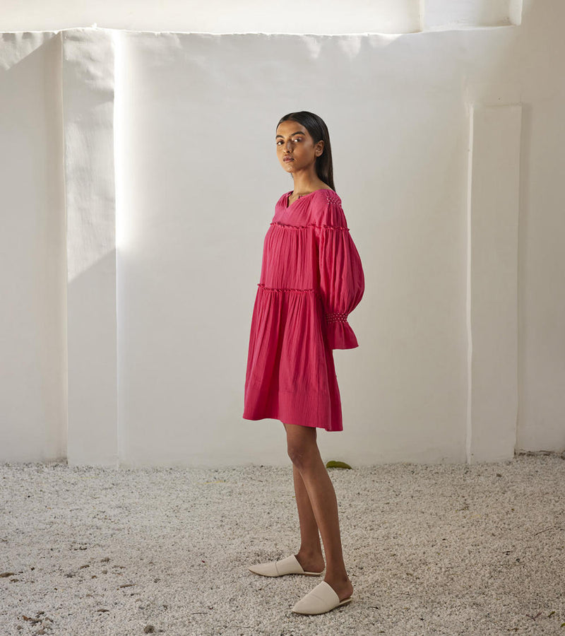 Sweet melody dress Dress by Khara Kapas in pink for women Worldwide