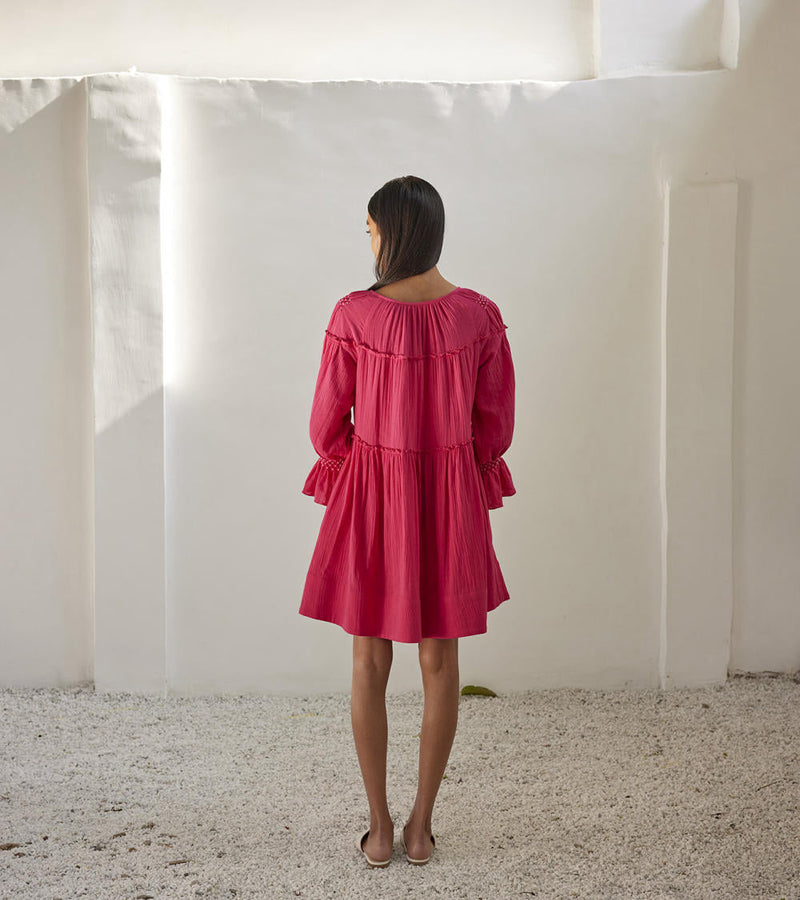 Sweet melody dress Dress by Khara Kapas in pink for women Worldwide