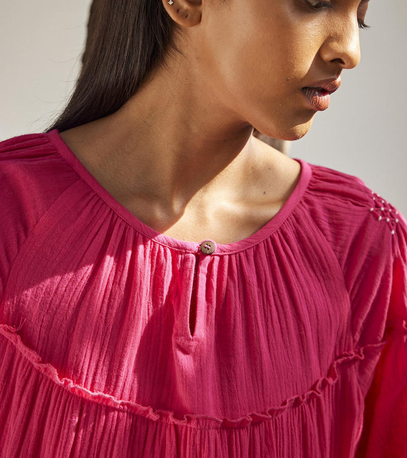 Sweet melody dress Dress by Khara Kapas in pink for women Worldwide