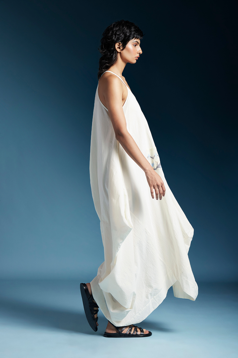 Amanda Dress-White cotton by Chola in white color for women Worldwide