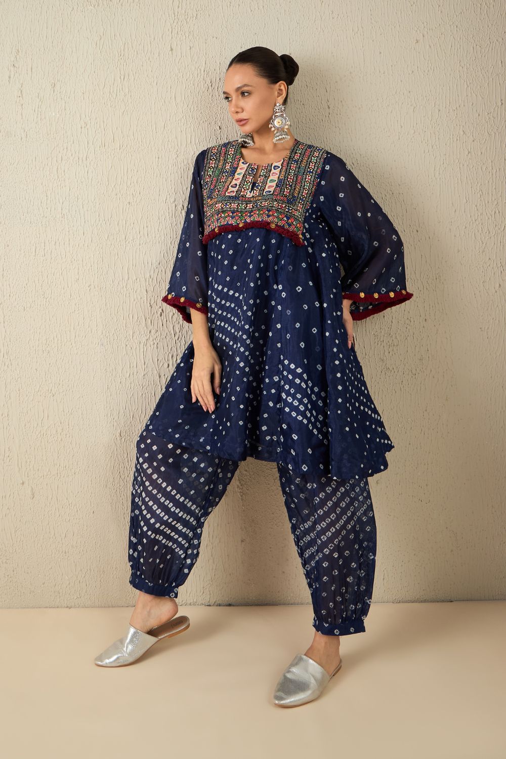 AFGHANI BANDHANI SET - Navy Blue