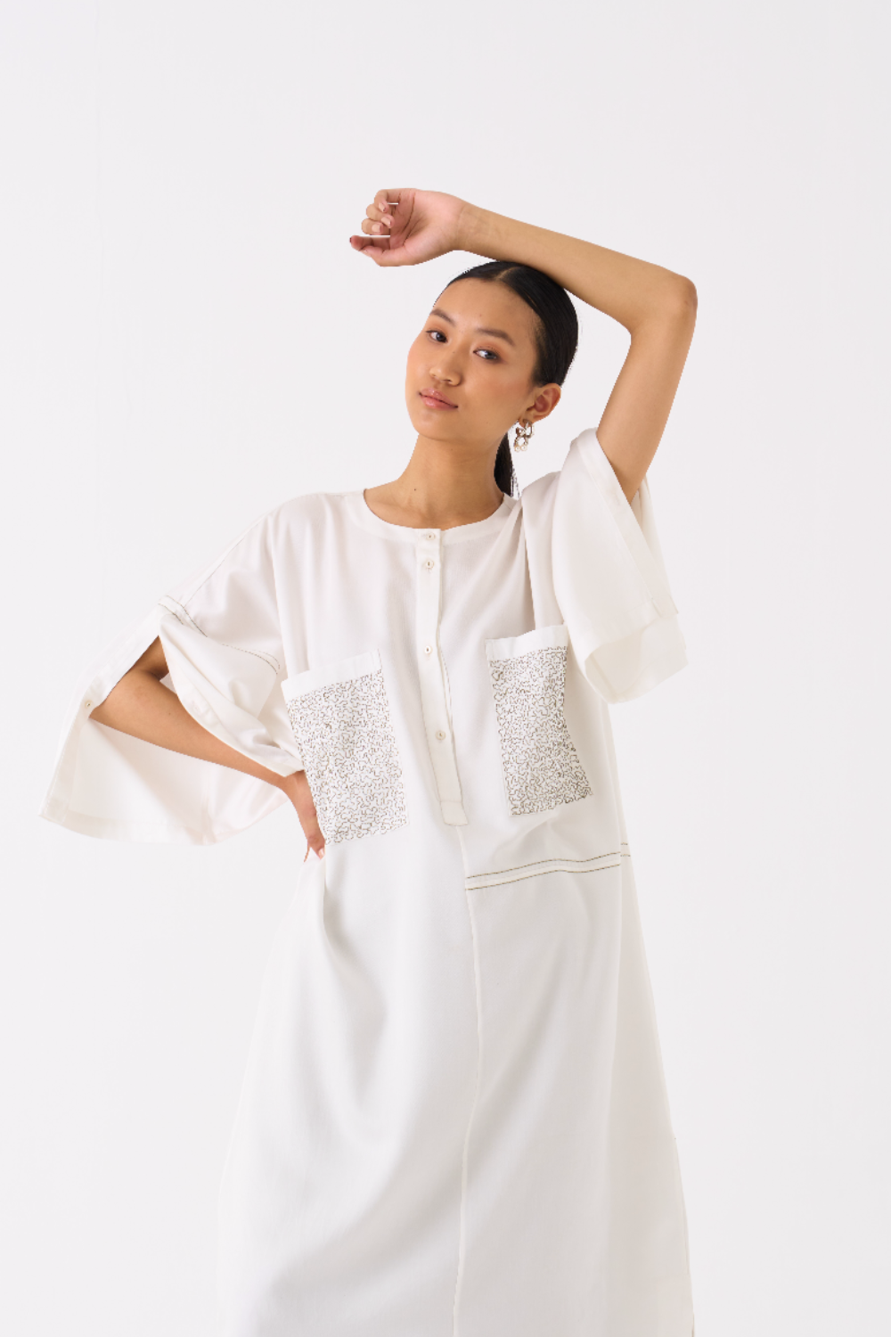 PATCH POCKET TUNIC-IVORY