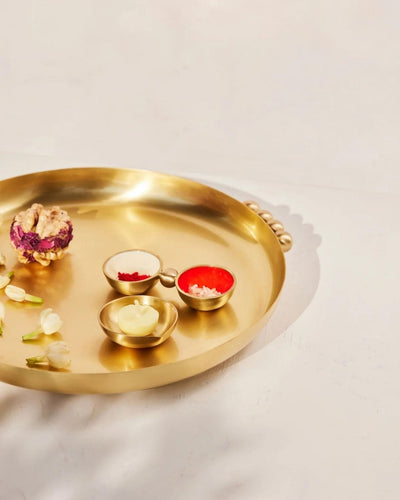 Merak Brass Pooja Thali Set