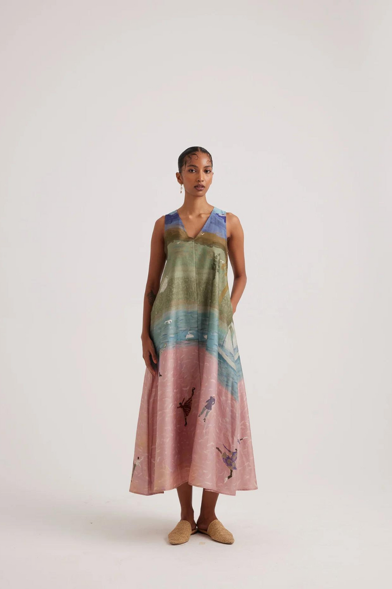 Ravine Dress-Skater satin by CORD for women Worldwide
