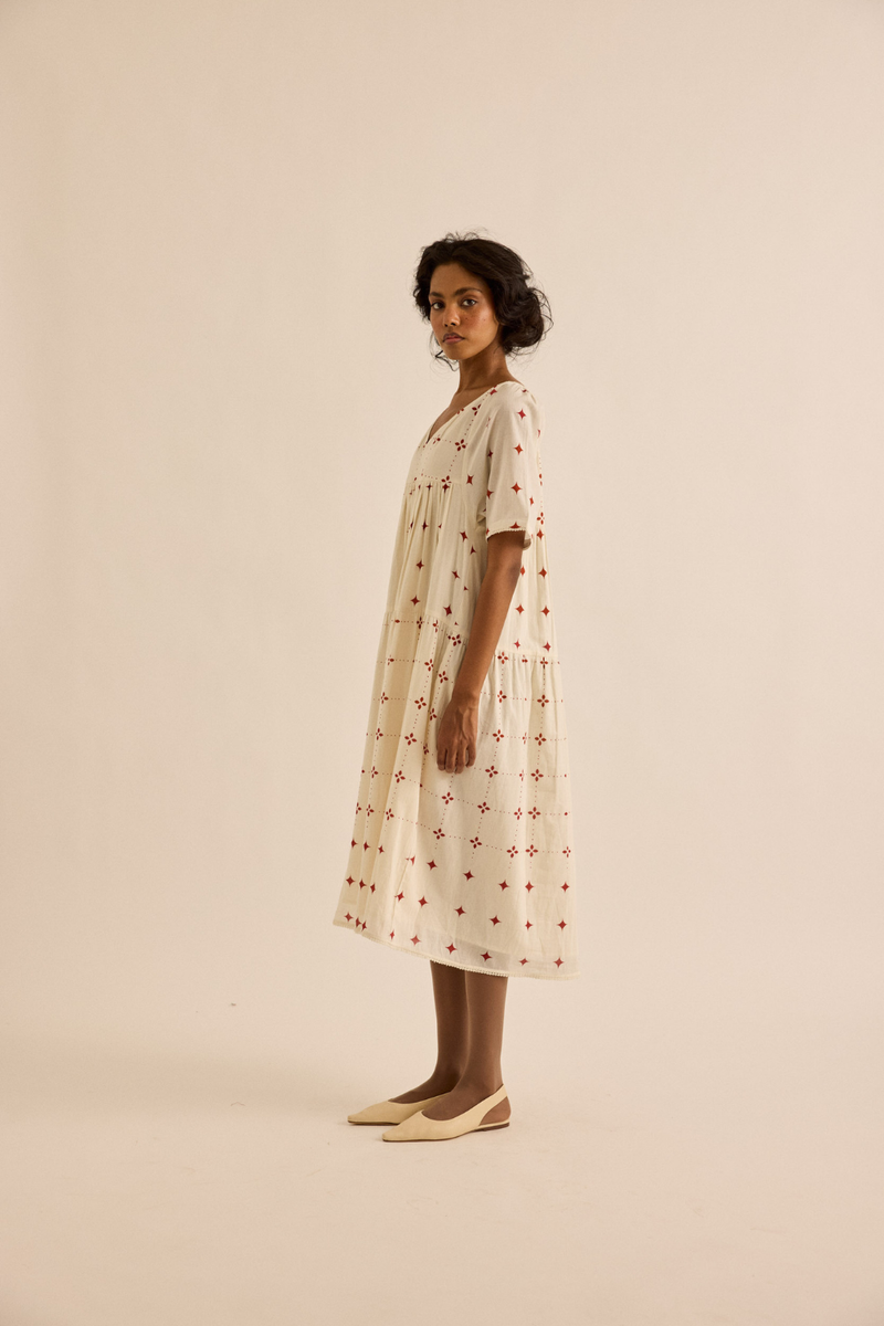 Starveil Dress mul dress by Khara Kapas in off-white for women Worldwide