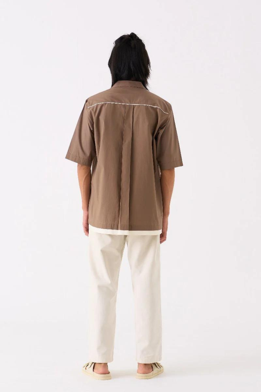 TRIANGLE EMBROIDERED SHIRT - CEDAR