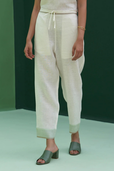 Inawi Border Linen Pant
- Ivory