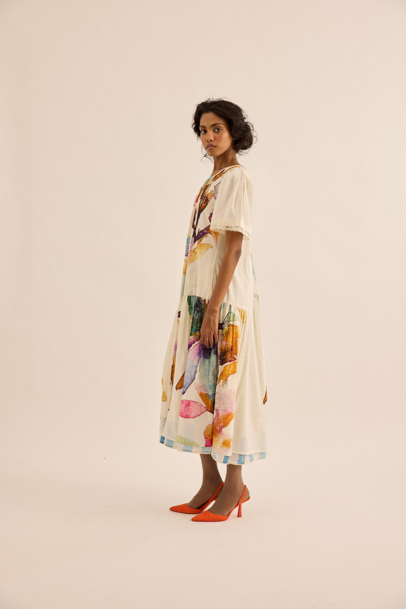 Petaline Dress mul dress by Khara Kapas in multicolor for women Worldwide