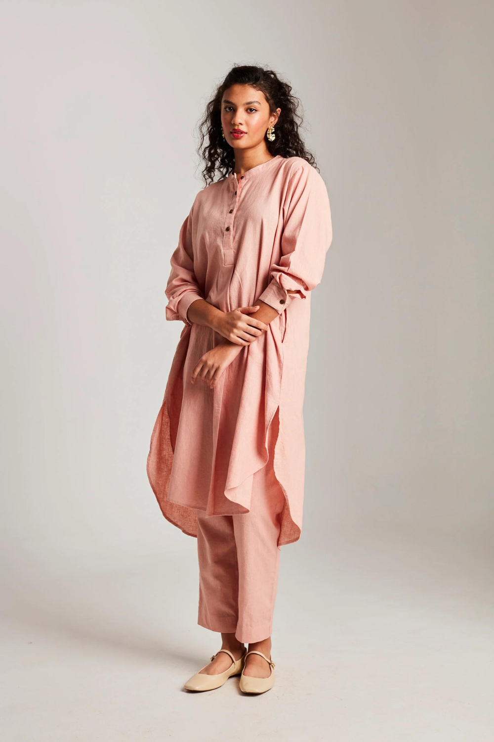 Rose Co-Linen Round Hem Kurta