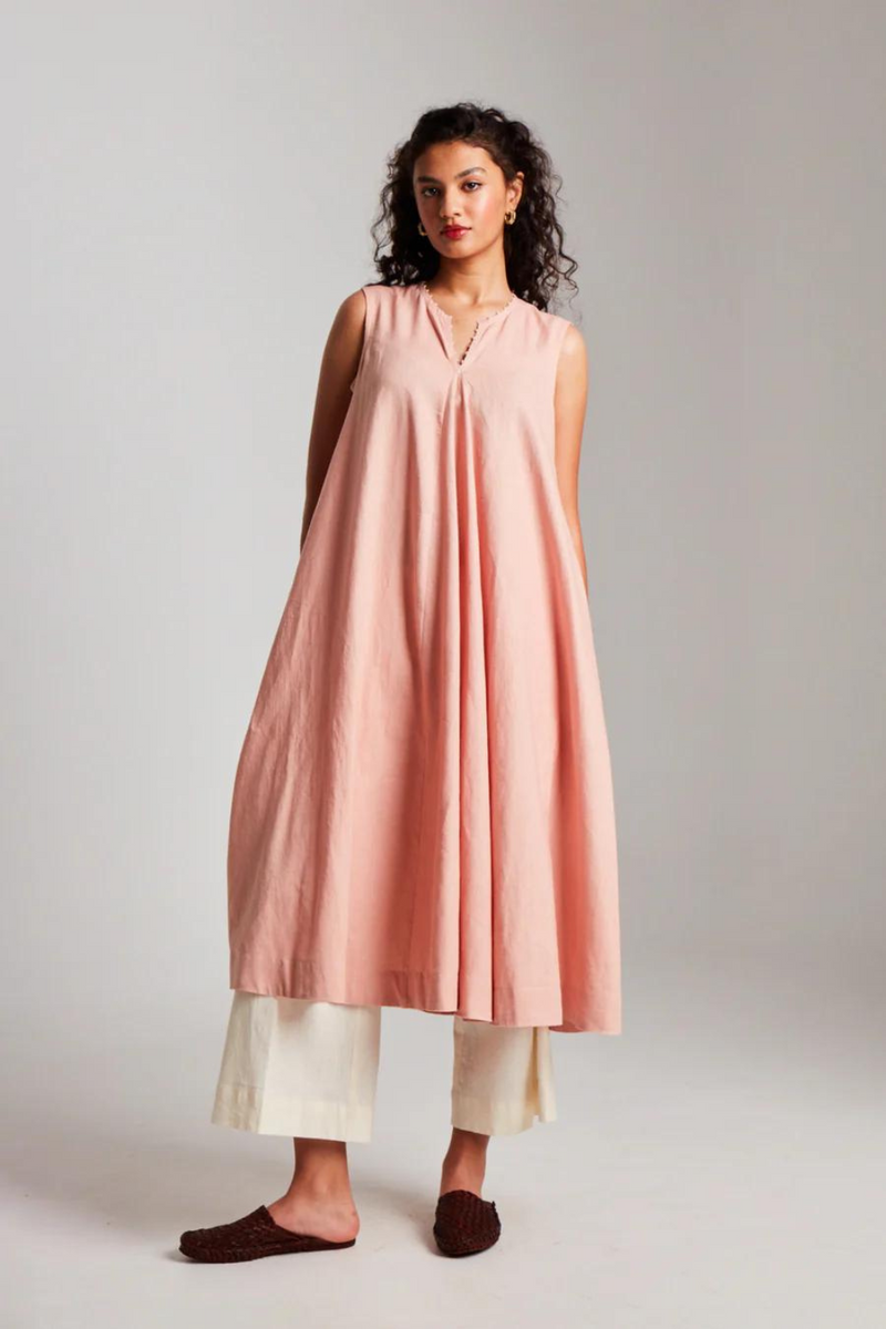 Vanilla Co-Linen Palazzo Pants cotton by Saphed in white color for women Worldwide