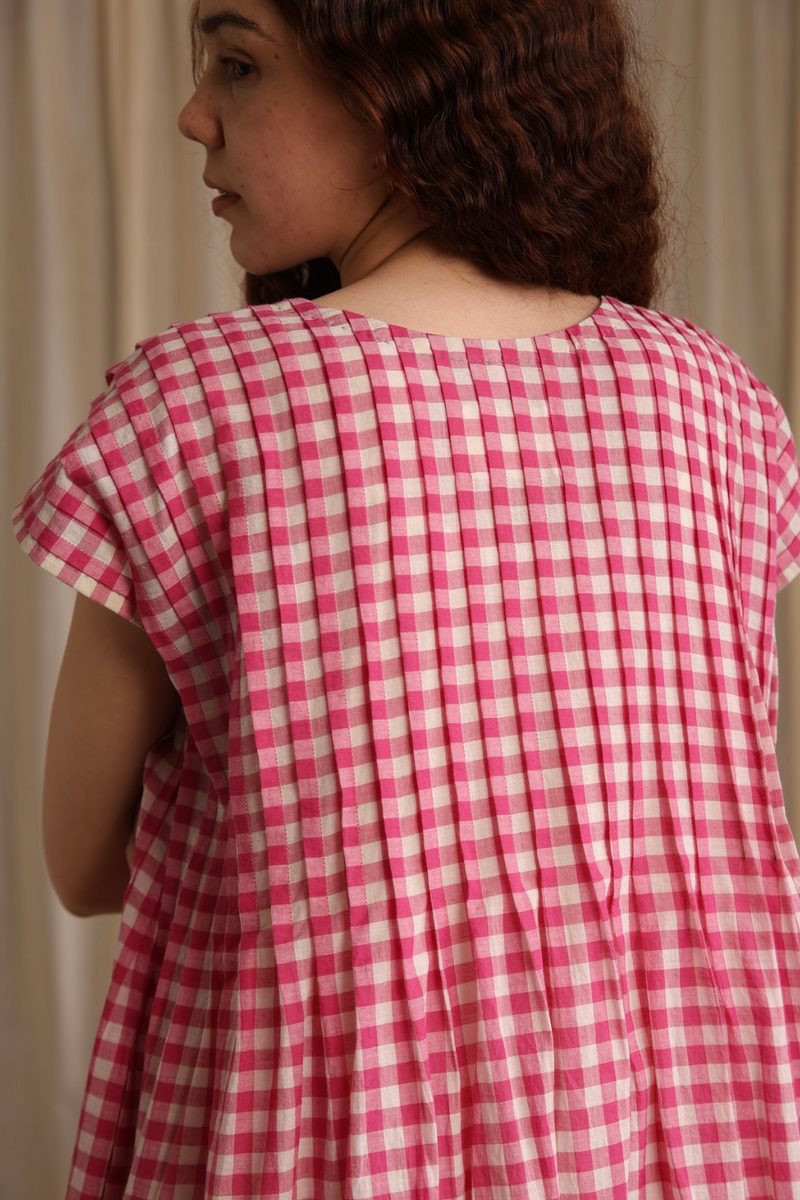 Darla Dress cotton by MASON AND MILL in pink color for women Worldwide