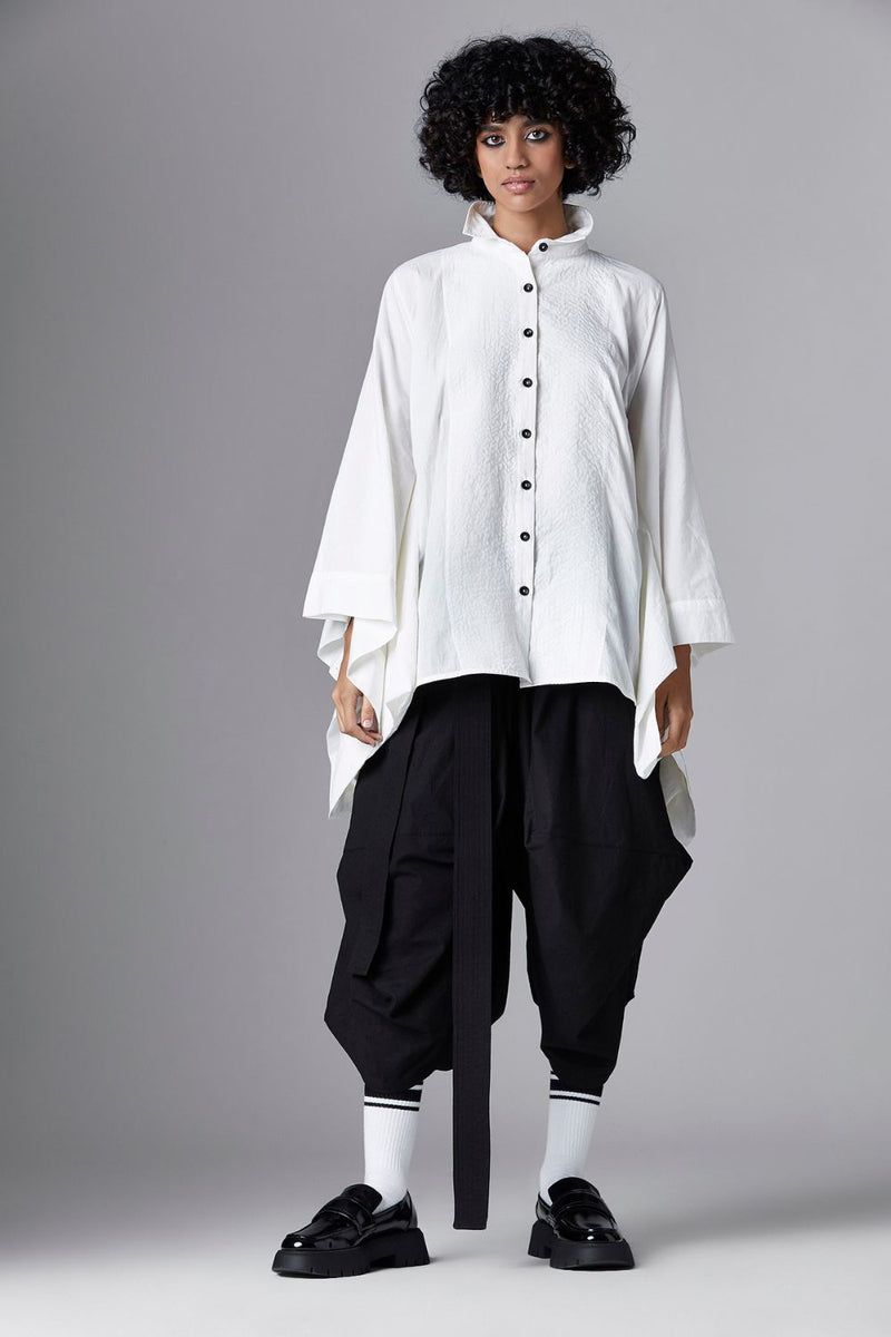 STELLA SHIRT cotton Tops and Shirts by Chola in white color for women Worldwide